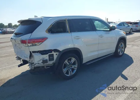 2016 Toyota Highlander Limited V6 z USA, uszkodzony, nr VIN 5TDDKRFH2GS302149